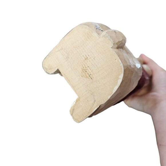 Handcarved Intricate Dressed Bunny Rabbit In Formal Suit Handpainted Signed Rose - Picture 8 of 13